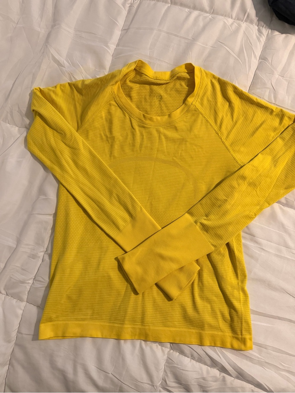 Lululemon swiftly Long-Sleeve Crewneck Top in Yellow